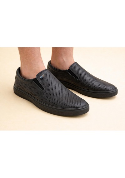 Trendyshose 2961 Tam Anatomic Deri Yazlık Erkek Ayakkabı Siyah