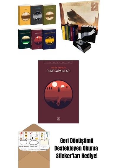 Dune Takım Set + Dune Serisi Kutu Set 6 Kitap Ciltli + Dune Sapkınları