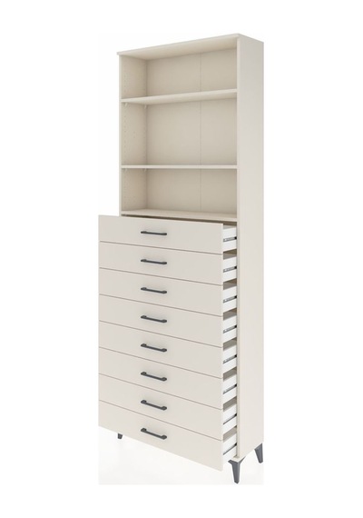 Arges Dolap 3 Raflı 8 Çekmeceli 88x30x243 Aytaşı-aytaşı Aytaşı