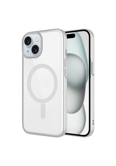 Apple Uyumlu iPhone 15 Plus Kılıf Wireless Şarj Özellikli Sert Pc