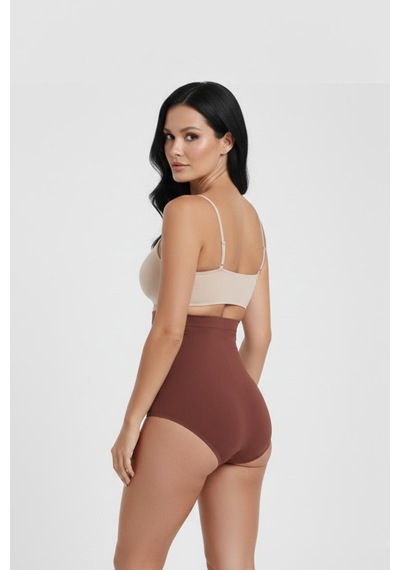Fit Women Yüksek Bel Göbek Ve Bel Külot Korse 1050 Kahverengi