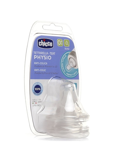 Chicco Wellbeing Biberon Emziği 0 Ay+ Yavaş Akış 2'li 2 Adet