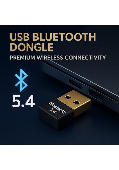 Usb Bluetooth Dongle Pc Laptop Kablosuz Bluetooth 5.4 Adaptör V5.4 Bluetooth Aparatı