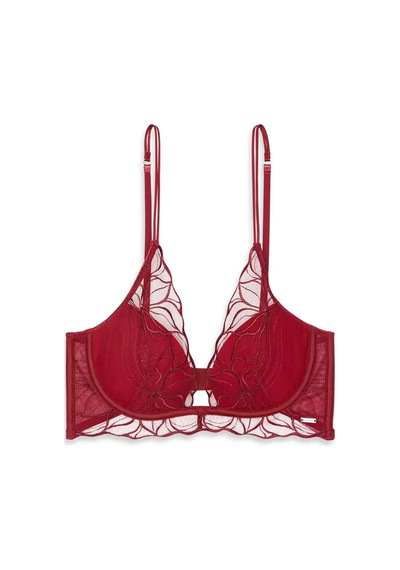 Calvin Klein Lıghtly Lıned Plunge Kırmızı Kadın Sütyen