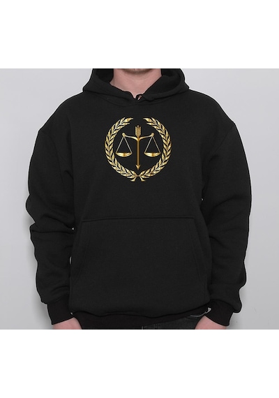 Avukat Adalet Terazi Hukuk Dava Eşitlik Sweatshirt Unisex Kapüşonlu Hoodie 001