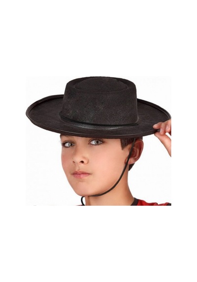 Siyah - 479 - Renk Keçe Flamenko Şapkası - Novapazr - Çocuk Boy