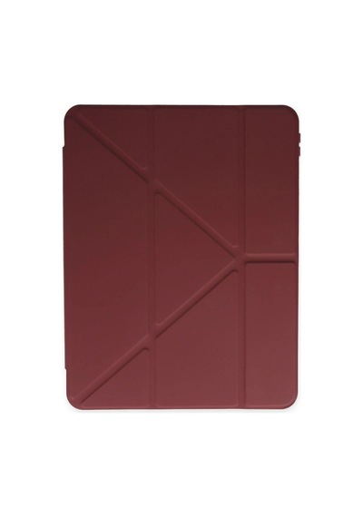 Apple iPad Uyumlu 10.2 8.nesil Kılıf Kalemlikli Mars Tablet Kılıfı - Mürdüm