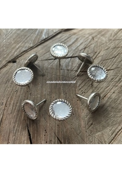 Fbk Kristal Renk Kabara Taşlı Kabara Raptiye Koltuk Çivisi 16mm 100adet