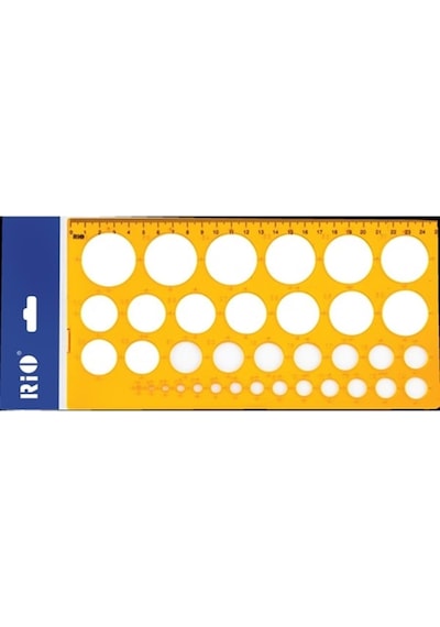 Rıo 801 Daire Şablonu Cetvel 1-36 Mm 25 Cm