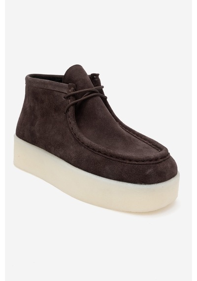 Luvishoes Luvi Shoes Melıa Kahverengi Süet Hakiki Deri Kadın Bilekte Bot Kahverengi