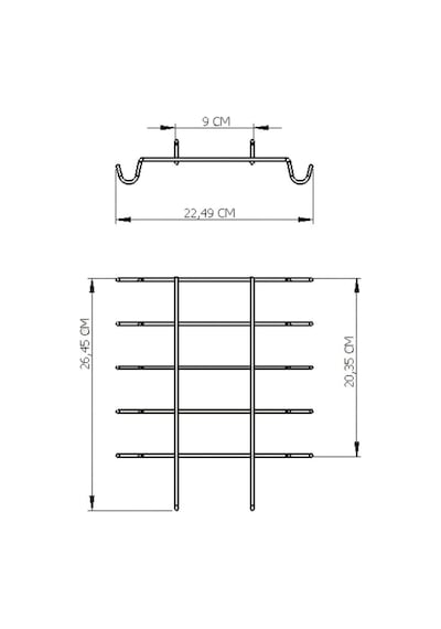 Edora Home Gümüş Raf Altı 10 Kancalı Kupa Askılığı - Metal Paslanmaz Lüks Mutfak Düzenleyici