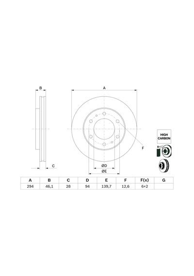Fren Disk - Fiat Fullback - Bosch-0986479f45