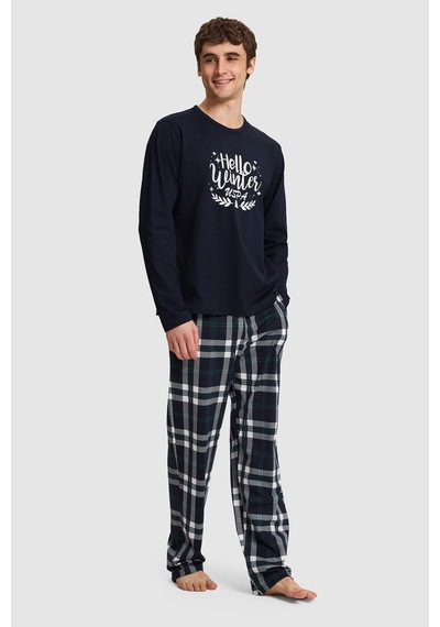 U.S. Polo Assn. Erkek Lacivert Pijama Takımı 50333267-vr033