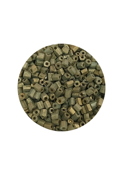 Kesme Cam Boncuk 2mm - 60 Gram - Mat Asker Yeşili - Bnc365