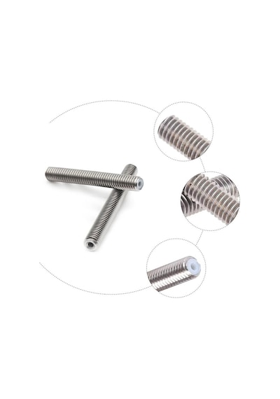 Koodmax 3d Yazıcı M6 Boğaz Ptfe Boru Paslanmaz Çelik Mk8 Besleme Tüpü Memesi Boğazı 50x6mm
