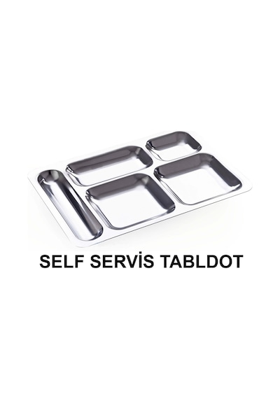 Tabldot Paslanmaz Çelik Self Servis 5 Bölmeli