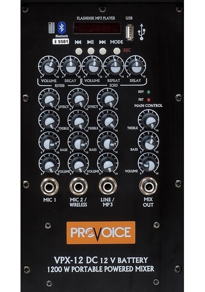 Provoice Vpx-12 Dc 12 Inch 1200 Watt Taşınabilir Hoparlör Sistemi