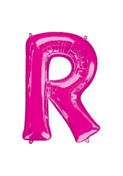 1 Metre Pembe R Harfi Folyo Harf Balon Pembe Folyo Balon R Harf Balon Balonu Dekor Balon New Turkuaz