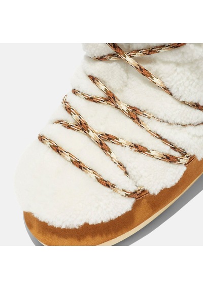 Whısky/off Whıte Kar Botu Kadın 80d1402610-ma03 Moon Boot Shearling Whisky/off White Beyaz