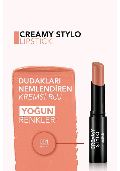 Flormar Yarı Parlak Stick Ruj- Creamy Stylo Lipstick -002 Blushy -8682536013628