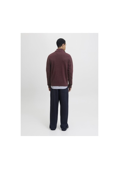 Jack & Jones Jprblamılano Yarım Fermuarlı Örme Kazak 12259664 Bordo
