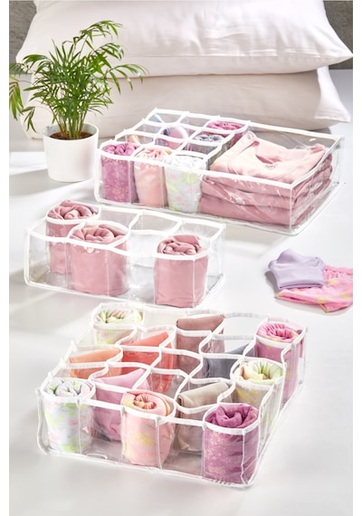 Serstil 8 Bölmeli Çekmece Içi Düzenleyici Organizer beyaz