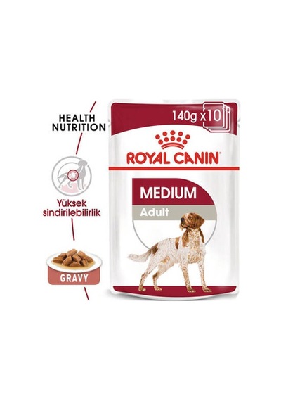 Medium Adult Gravy Yetişkin Köpek Konservesi 10 Adet 140 Gr