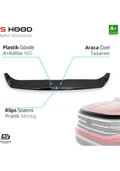 S-dizayn Ford Kuga Abs Plastik Kaput Rüzgarlığı 2012-2016 A+kalite
