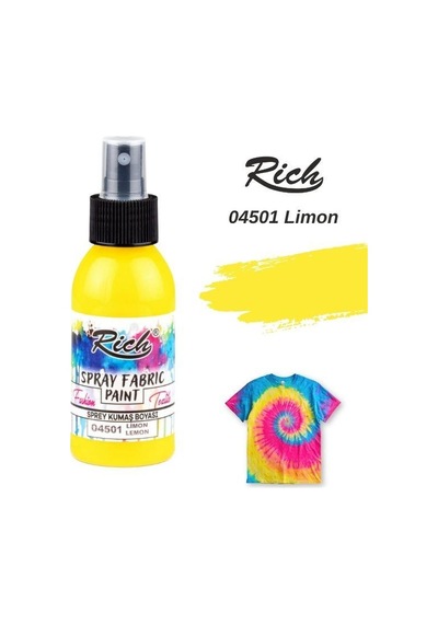 Rich Spray Fabric Paint Sprey Kumaş Boyası 100 Ml Limon 04501 Sarı
