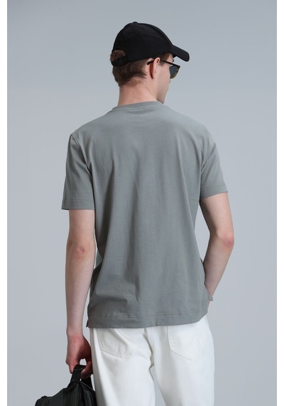 Lufian Nally Modern Grafik T- Shirt Yesil Yeşil 111020205100600 111020205100600 Yeşil