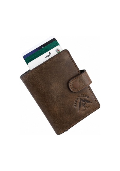 Alphaclub Bag Erkek Hakiki Crazy Taba Deri Cüzdan Ve Kartlık