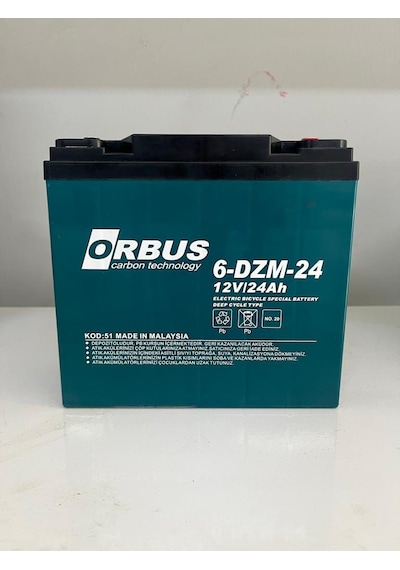 Orbus 12v 24 Ah 2023.08 Yeni Tarihli Elektrikli Bisiklet Aküsü