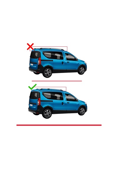 Dacia Dokker 2012 Ve Sonrası İle Uyumlu Basic Model Ara Atkı Tavan Barı Gri 3 Adet