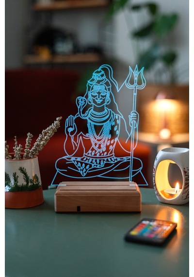 Lord Shiva 16 Renk Kumandalı 3d Gece Lambası
