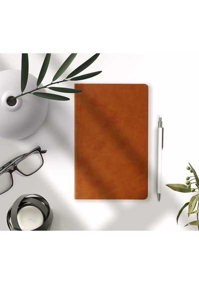 Çizgisiz Not Defteri, Taba Termo Deri Kapaklı Defter, 128 Yaprak A5 Defter, Ofis Ve Kırtasiye 14cm X 21 Cm Taba Kapak