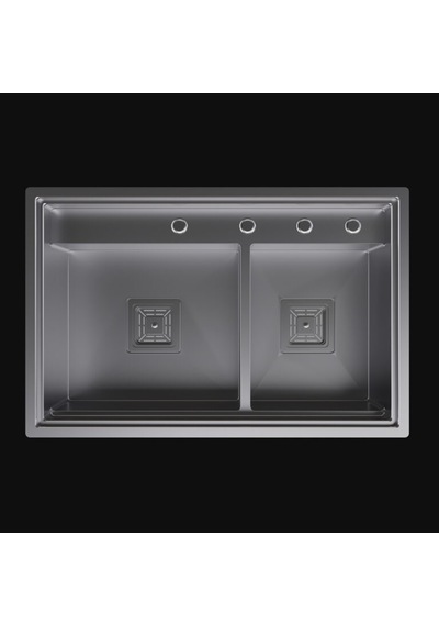 Inox 72x47 Çift Göz Paslanmaz Çelik Eviye Renkli