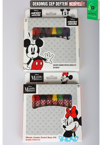X Dekomus Lisanslı Minnie Mouse 8'li Pastel Boya Tek Adet Diğer