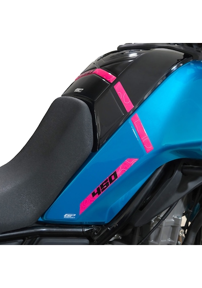 GP Kompozit CF Moto 450 MT 2024 Uyumlu Tank Pad Mavi