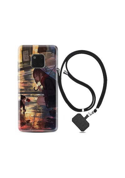 Huawei Mate 20 Pro Kılıf Boyun Askılı Kız Ve Kedi 1762