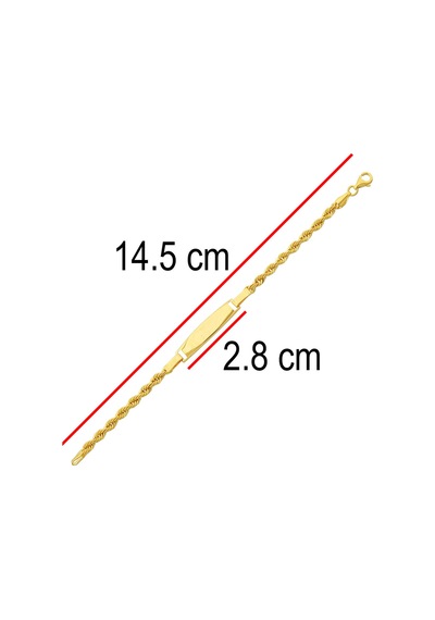 Halat Çocuk Künye Bileklik Sarı