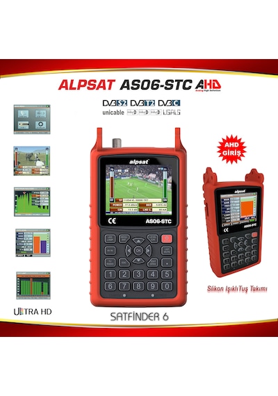 Alpsat As06 - Satfinder 6 Uydu/ahd Kamera/kablo Tv/ Karasal Tv Test Cihazı