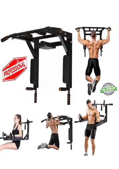 3in1 Büyük Duvara Monte Duvar Barfiks Dips Pull-up Biceps Spor E