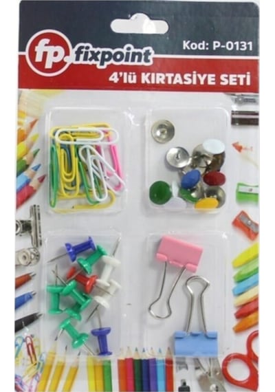 4 Lü Kırtasiye Seti Ataç Seti