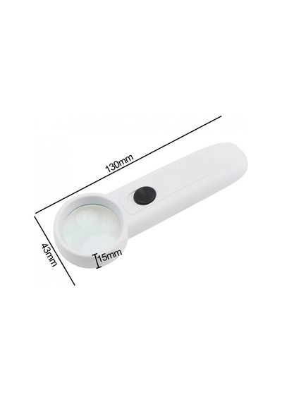 15x Çok Fonksiyonlu 2 Led Işıklı Taşınabilir El Büyüteç Lisinya Çok renkli