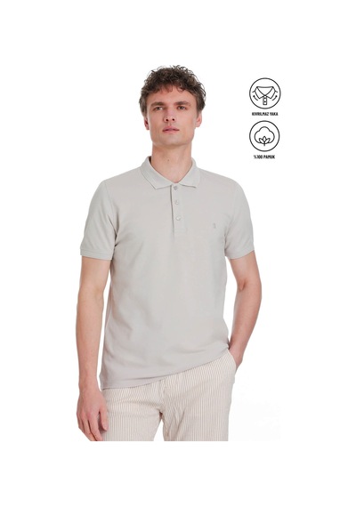 Hatemoğlu Taş Regular Fit 100% Pamuk Polo Yaka Tişört 1991432 Taş-01 Hatemoğlu Taş Regular Fit 100% Pamuk Polo Yaka Tişört 1991432 Taş-01