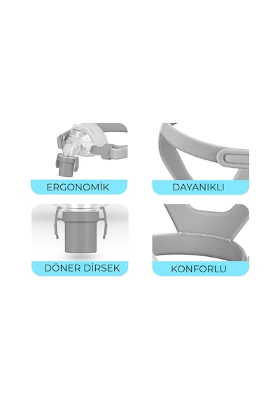 Yn01 Nazal Burun Cpap / Bpap Maskesi Medıum