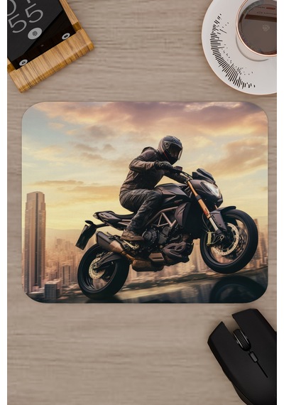 Motorsiklet Kaymaz Dikişli Kauçuk Oyuncu Mousepad V1 - 22x18 Gaming Mouse Pad Fare Altlığı