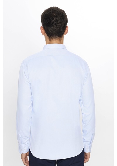 Tudors Erkek Modern Slim Fit Dar Kesim Uzun Kollu Pamuklu Kolay Ütü Armürlü Mavi Gömlek-31491-mavi Mavi Tudors Erkek Modern Slim Fit Dar Kesim Uzun Kollu Pamuklu Kolay Ütü Armürlü Mavi Gömlek-31491-mavi Mavi