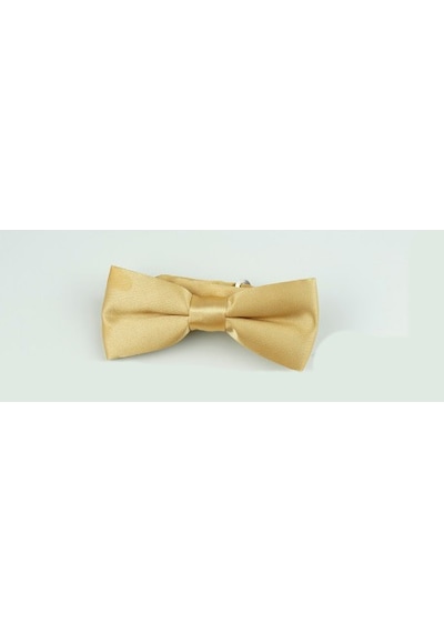 Gold Çocuk Boy Düz Renk Saten Papyon - Cp-51