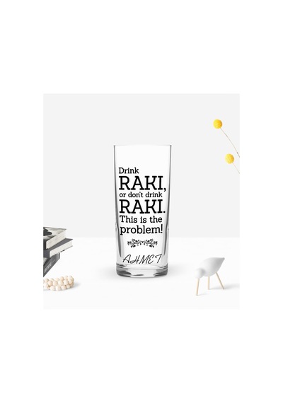 Kişiye Özel Renkli Baskılı Drink Rakı Tasarımlı Rakı Bardağı-1